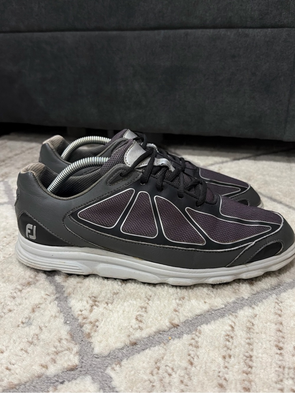Footjoy Superlites Spikeless Golf Shoes Sneaker Men Size 9 M Gray Black 58003 FJ